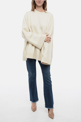 Crew Neck Oversized Pure Cashmere Sweater
