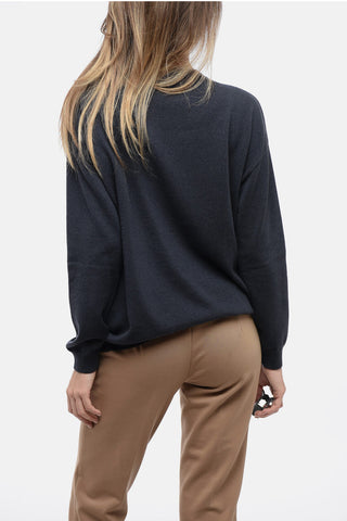 Jeweled V-Neck Pure Cashmere Sweater