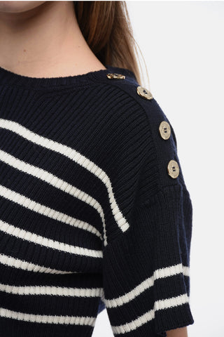 Crop Top in Maglia con Retro Lace-up