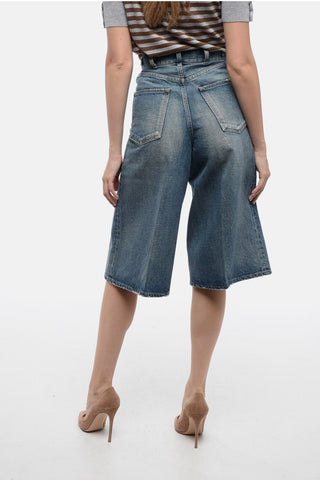 Denims Gaucho Shorts with Morsets