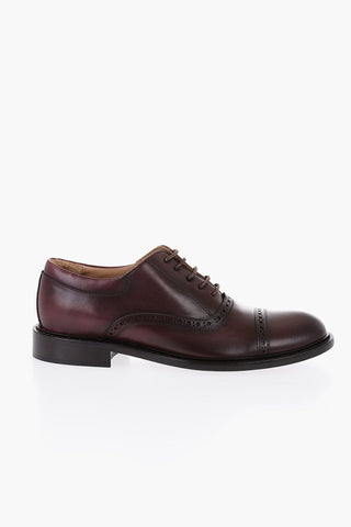 Leather Quarter Brogue Oxford Shoes