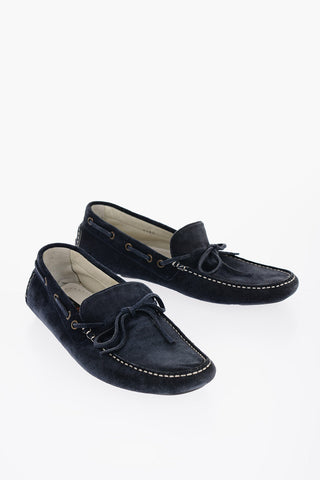 ID Suede Boat Deck Shoes with Rubber Dots on the Sole