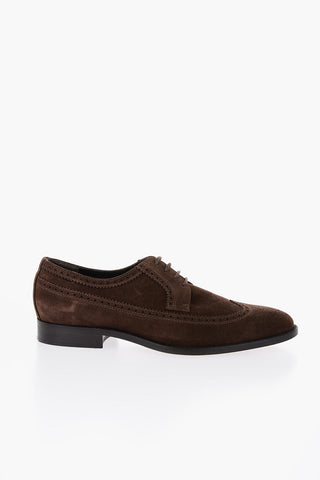 Scarpe Derby Brogue in Suede 