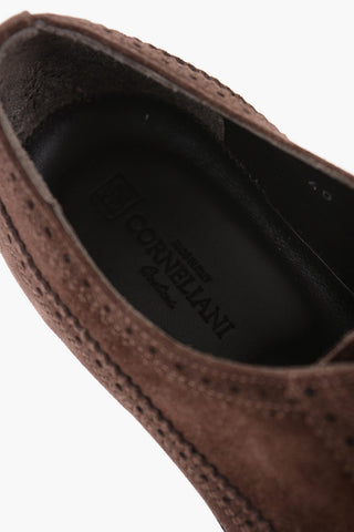 Scarpe Derby Brogue in Suede 
