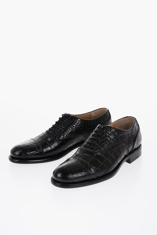 Crocodile Leather Oxford Shoes