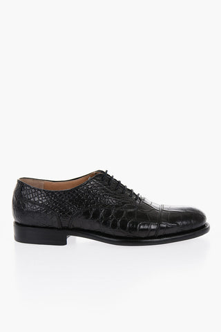 Crocodile Leather Oxford Shoes