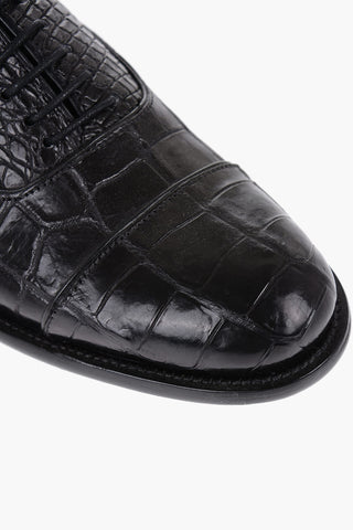 Crocodile Leather Oxford Shoes