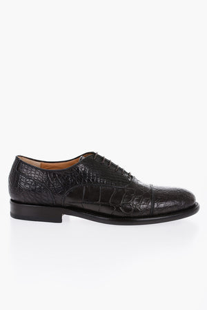 Scarpe Oxford in Pelle di Cocodrillo