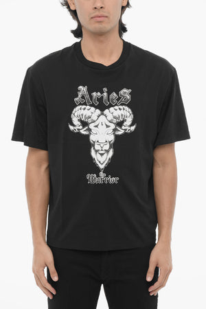 Rundhals-T-Shirt ROCK BAND ZODIAC ARIES Slim Fit