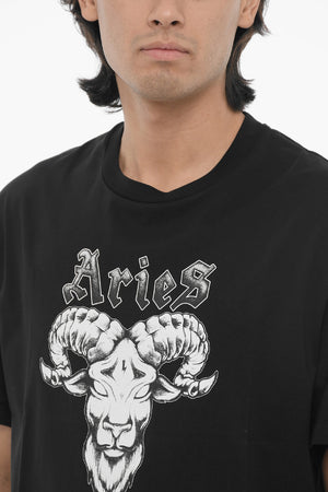 Rundhals-T-Shirt ROCK BAND ZODIAC ARIES Slim Fit