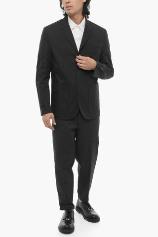 Slim Fit Unlined Jacket with Patch Pockets