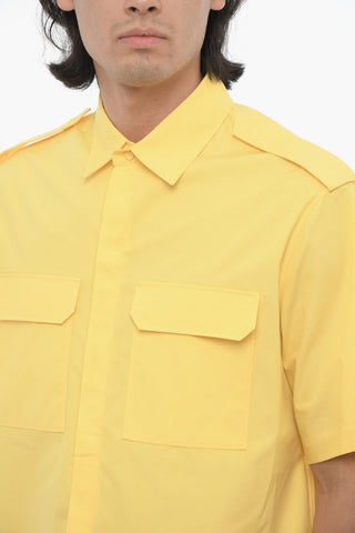 Military Loose-Fit Kurzarmhemd