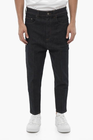 Tapered Fit Jeans with Visible Stiching