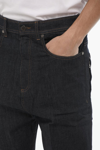 Tapered Fit Jeans with Visible Stiching