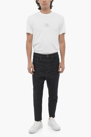 Tapered Fit Jeans with Visible Stiching