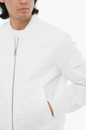 Skinny-Fit Lightweight Bomber Jacket with Zip Closure