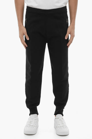 Skinny Fit Joggers with Knitted Inserts