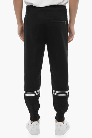 Skinny Fit Joggers with Knitted Inserts