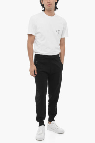 Skinny Fit Joggers with Knitted Inserts