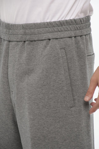 Solid Color Cargo Sweat Shorts