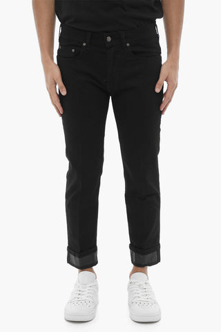THE GODFATHER OF DENIM Jeans Skinny Fit in Denim Stretch ad Orlo con Risvolto 17cm