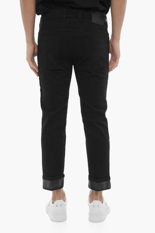 THE GODFATHER OF DENIM Jeans Skinny Fit in Denim Stretch ad Orlo con Risvolto 17cm