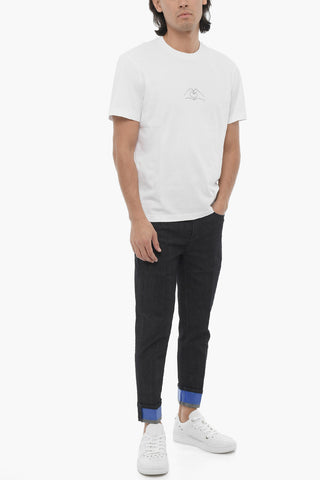 Rundhals-T-Shirt Slim Fit mit Herz-Print