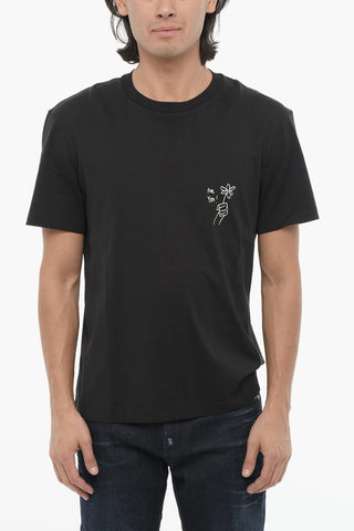 Rundhals-T-Shirt FOR YOU aus Baumwolle mit Kontrast-Print