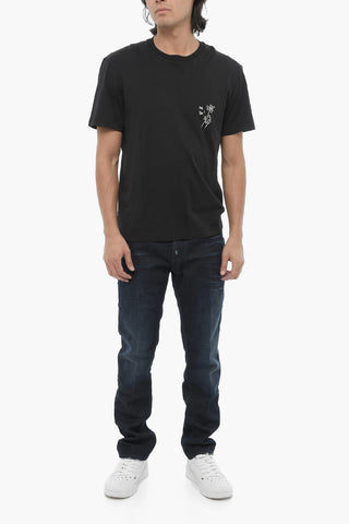 Rundhals-T-Shirt FOR YOU aus Baumwolle mit Kontrast-Print