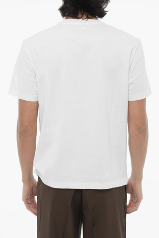 Rundhals-T-Shirt FOR YOU in Uni mit Kontrast-Print