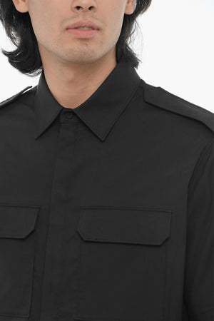 Camicia Loose Fit a Maniche Corte con Doppio Taschino