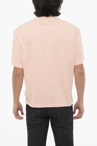 Crewneck T-Shirt Slim Fit FAIRISLE THUNDERBOLT with Tone-on-Tone Print