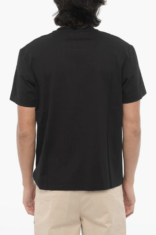 Rundhals-T-Shirt aus Baumwolle mit Print