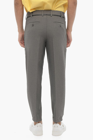 Regular Fit Slim Fit Pants with Belt Loops
