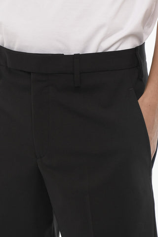 Solid Color Slim Fit Chino Pants with Adjustable Ankle