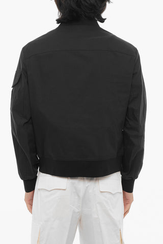 Lightweight Skinny Fit Bomber Jacket with Zip Closure