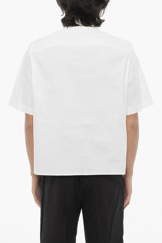 Loose Fit Short Sleeves Military Shirt