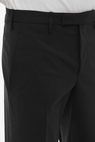 Solid Color Regular Waist Pants with Adjustable Ankle