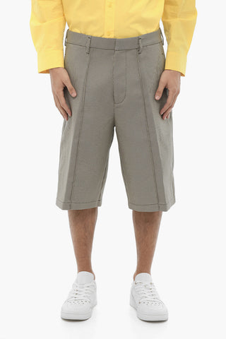 Straight Leg Bermuda Shorts with Belt Loops