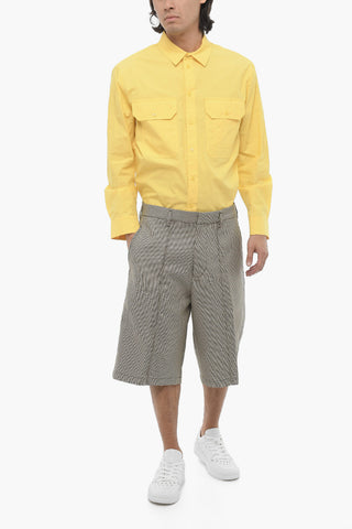 Straight Leg Bermuda Shorts with Belt Loops