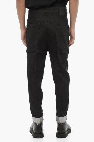 Jeans Regular Fit ad Orlo con Risvolto
