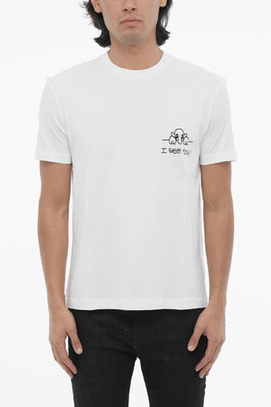 T-shirt Girocollo I SEE YOU Slim Fit in Cotone