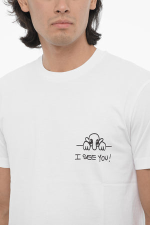 T-shirt Girocollo I SEE YOU Slim Fit in Cotone