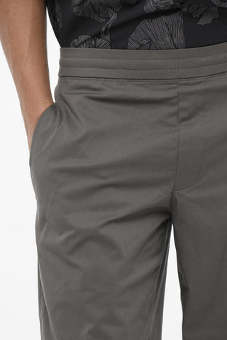 Low-Waist Slim Fit Pants with Drawstring Waist