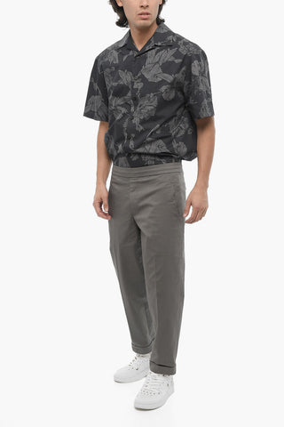 Low-Waist Slim Fit Pants with Drawstring Waist