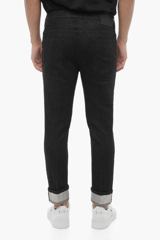 Skinny Fit Jeans With Cuffed Hem