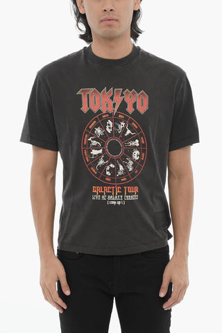 크루넥 티셔츠 TOKYO GALACTIC TOUR 프린트