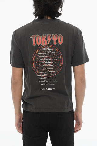 크루넥 티셔츠 TOKYO GALACTIC TOUR 프린트