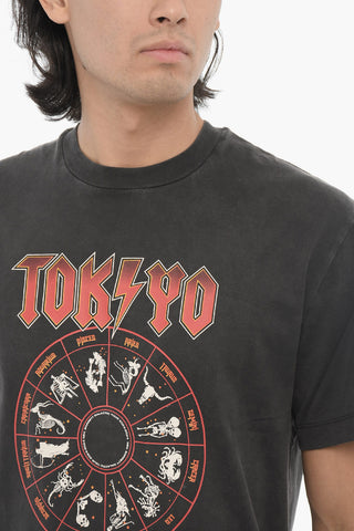 크루넥 티셔츠 TOKYO GALACTIC TOUR 프린트