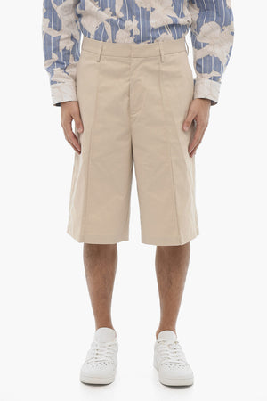 Straight-Fit Solid-Color Bermudas